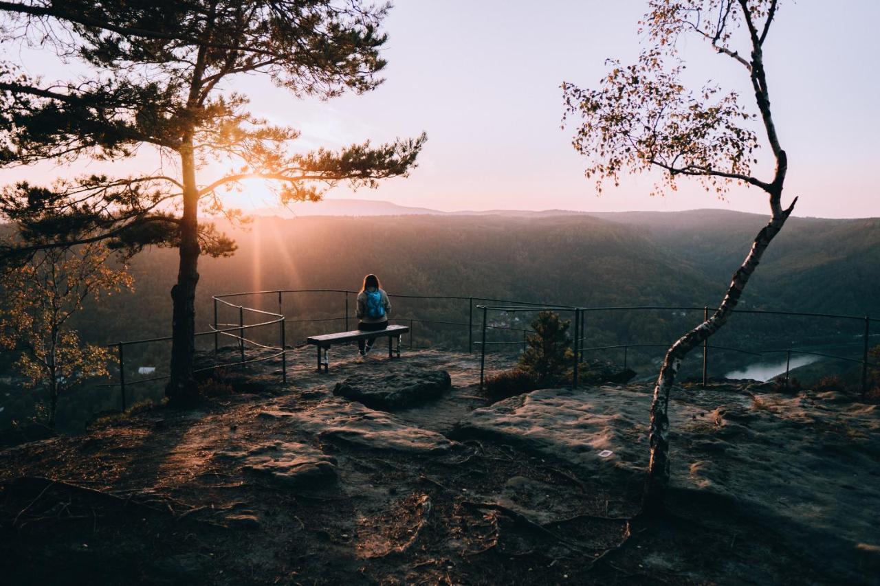Penzion U Vyhlídky Chřibská Esterno foto